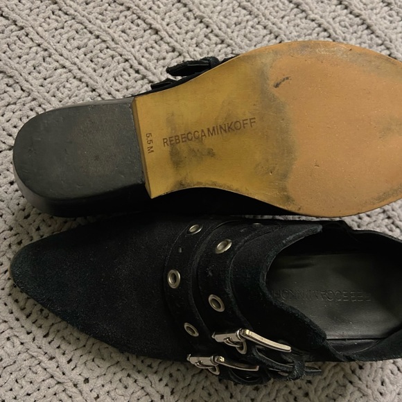 RebeccaMinkoff Austen suede buckle booties - Picture 7 of 14